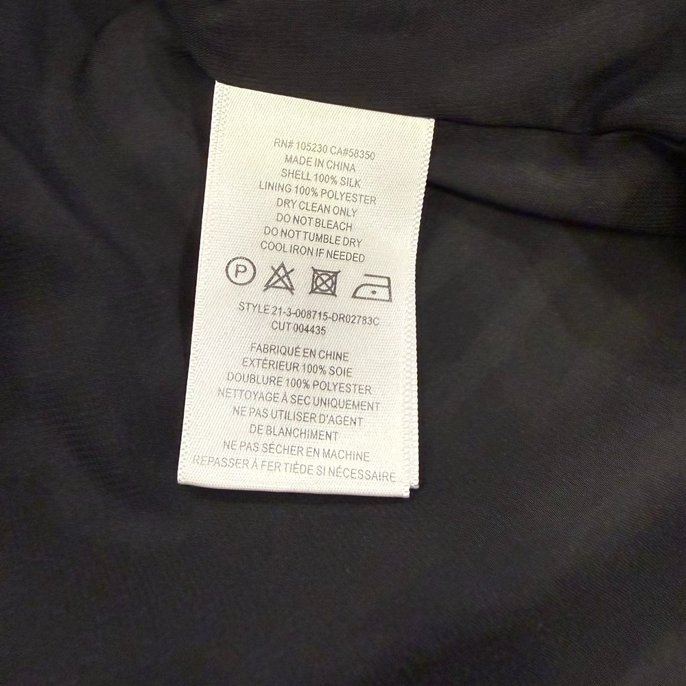 Joie Tobey Sz XXS Boho Black Cream 100% Silk Check Maxi Dress Oversized EUC - Picture 11 of 14
